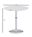 Wohnling eettafel rond 75x75x74 cm Kleine keukentafel wit hoogglans | Ronde eettafel 2 personen | Moderne ontbijttafel keuken | Kleine eettafel