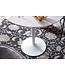 Wohnling eettafel rond 75x75x74 cm Kleine keukentafel wit hoogglans | Ronde eettafel 2 personen | Moderne ontbijttafel keuken | Kleine eettafel