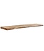 Wohnling Wandplank 120 cm Acacia Massief Hout met Boomrand Hangplank Modern | Muurplank Hangende Plank | Plank voor de Wand Zwevend