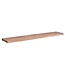 Wohnling Wandplank 140 cm Acacia Massief Hout met Boomrand Hangplank Modern | Muurplank Hangende Plank | Plank voor de Wand Zwevend