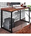 Wohnling bureau sheesham massief hout / metaal 117x59x76.5 cm computertafel | Design bureautafel klein donker | Laptop tafel studie