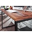 Wohnling bureau sheesham massief hout / metaal 117x59x76.5 cm computertafel | Design bureautafel klein donker | Laptop tafel studie