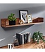 Wohnling Wandplank Sheesham Massief Hout 120x15x20 cm Hangplank Modern | Muurplank Hangende Plank | Plank voor de Wand Zwevend