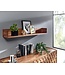Wohnling Wandplank Sheesham Massief Hout 120x15x20 cm Hangplank Modern | Muurplank Hangende Plank | Plank voor de Wand Zwevend