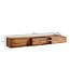 Wohnling lowboard hangend massief sheeshamhout 160x25x35 cm tv-meubel bruin | Design TV meubel met opbergruimte | TV kastwand modern | Tv-dressoir Tv-dressoir om op te hangen
