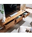 Wohnling lowboard hangend massief sheeshamhout 160x25x35 cm tv-meubel bruin | Design TV meubel met opbergruimte | TV kastwand modern | Tv-dressoir Tv-dressoir om op te hangen