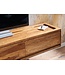 Wohnling lowboard hangend massief sheeshamhout 160x25x35 cm tv-meubel bruin | Design TV meubel met opbergruimte | TV kastwand modern | Tv-dressoir Tv-dressoir om op te hangen