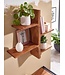 Wohnling Wandplank 58x60x15 cm Sheesham Massief Hout Boomvorm Hangplank Modern | Muurplank Hangende Plank | Plank voor de Wand Zwevend