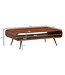 Wohnling Koffietafel Massief Sheesham-Hout en Metaal 90x55x30 cm Salontafel Bruin | Tafel Woonkamer Rechthoekig Moderne met Opbergruimte | Kleine Bijzettafel Woonkamertafel