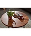 Wohnling salontafel 60x60x35 cm massief sheeshamhout / metalen salontafel rond | Design salontafel salontafel massief | Kleine tafel bijzettafel woonkamer modern