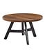 Wohnling salontafel 60x60x35 cm massief sheeshamhout / metalen salontafel rond | Design salontafel salontafel massief | Kleine tafel bijzettafel woonkamer modern