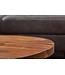 Wohnling salontafel 60x60x35 cm massief sheeshamhout / metalen salontafel rond | Design salontafel salontafel massief | Kleine tafel bijzettafel woonkamer modern