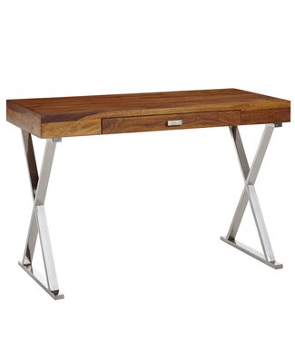 Wohnling Bureau sheeshamhout 120 cm breed - WL6.539