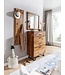 Wohnling ladekast 80x120x41,5 cm massief sheeshamhout / metalen hal ladekast | Dressoir Highboard met boomrand | Dressoirkast hout modern | Staande kast dressoir commode