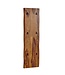 Wohnling Design Wandkapstok Sheesham Massief Hout en Metaal 40x140x7 cm | Haak Rail | Hal Kapstok Wand Garderobe met Boomrand