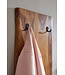 Wohnling Design Wandkapstok Sheesham Massief Hout en Metaal 40x140x7 cm | Haak Rail | Hal Kapstok Wand Garderobe met Boomrand