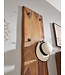 Wohnling Design Wandkapstok Sheesham Massief Hout en Metaal 40x140x7 cm | Haak Rail | Hal Kapstok Wand Garderobe met Boomrand