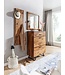 Wohnling Design Wandkapstok Sheesham Massief Hout en Metaal 40x140x7 cm | Haak Rail | Hal Kapstok Wand Garderobe met Boomrand