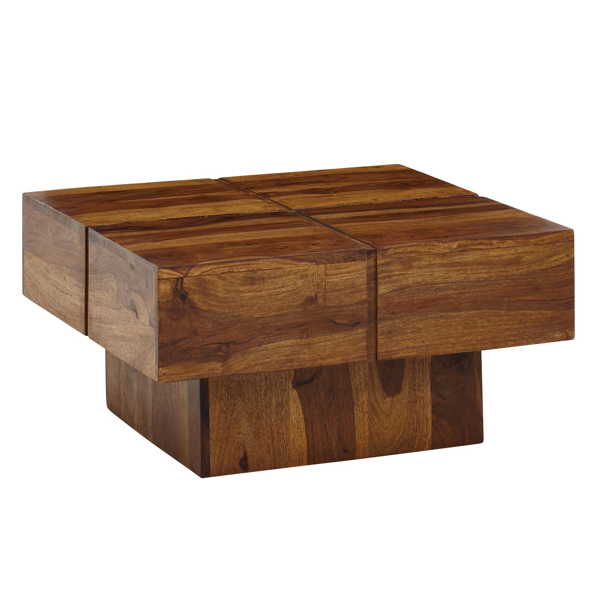 Salontafel sheeshamhout 58 cm vierkant