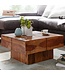 Wohnling salontafel 57,5x57,5x30 cm massief sheeshamhouten salontafel vierkant | Design salontafel salontafel massief | Kleine tafel woonkamer modern