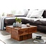 Wohnling salontafel 57,5x57,5x30 cm massief sheeshamhouten salontafel vierkant | Design salontafel salontafel massief | Kleine tafel woonkamer modern
