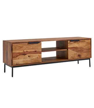 Wohnling Tv-meubel TV- sheeshamhout 147 cm breed - WL6.552