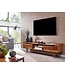 Wohnling HiFi Lowboard Massief Sheesham-Hout TV-Dressoir 145x43x35 cm met Twee Deuren | TV-Meubel Hoog | TV-Tafel TV-Bord Woonkamer Modern