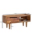 Wohnling HiFi Lowboard Massief Sheesham-Hout TV-Dressoir 95x44x34 cm met Schuifdeur | TV-Meubel Hoog | TV-Tafel TV-Bord Woonkamer Modern