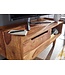 Wohnling HiFi Lowboard Massief Sheesham-Hout TV-Dressoir 95x44x34 cm met Schuifdeur | TV-Meubel Hoog | TV-Tafel TV-Bord Woonkamer Modern