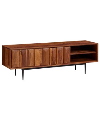 Wohnling Tv-meubel TV- sheeshamhout 123 cm breed - WL6.556
