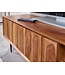 Wohnling HiFi Lowboard Massief Sheesham-Hout TV-Dressoir 123x42x35 cm met twee Deuren | TV-Meubel Hoog | TV-Tafel TV-Bord Woonkamer Modern