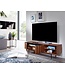 Wohnling HiFi Lowboard Massief Sheesham-Hout TV-Dressoir 123x42x35 cm met twee Deuren | TV-Meubel Hoog | TV-Tafel TV-Bord Woonkamer Modern