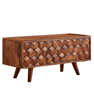 Wohnling Tv-meubel TV- sheeshamhout 92 cm breed - WL6.558
