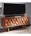 Wohnling HiFi Lowboard Massief Sheesham-Hout TV-Dressoir 92x44x35 cm met Vouwdeur | TV-Meubel Hoog | TV-Tafel TV-Bord Woonkamer Modern