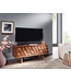 Wohnling HiFi Lowboard Massief Sheesham-Hout TV-Dressoir 92x44x35 cm met Vouwdeur | TV-Meubel Hoog | TV-Tafel TV-Bord Woonkamer Modern