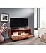 Wohnling HiFi Lowboard Massief Sheesham-Hout TV-Dressoir 92x44x35 cm met Vouwdeur | TV-Meubel Hoog | TV-Tafel TV-Bord Woonkamer Modern