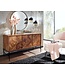 Wohnling dressoir 123x70x45 cm massief sheeshamhout / metalen dressoir met deuren | Industriële ladekast ladekast hout modern | Staande kast woonkamer