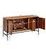 Wohnling dressoir 123x70x45 cm massief sheeshamhout / metalen dressoir met deuren | Industriële ladekast ladekast hout modern | Staande kast woonkamer