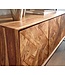 Wohnling dressoir 123x70x45 cm massief sheeshamhout / metalen dressoir met deuren | Industriële ladekast ladekast hout modern | Staande kast woonkamer