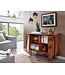Wohnling dressoir 100x71x40 cm massief sheeshamhout / metalen dressoir | ladekast met twee deuren | Dressoirkast hout modern | Staande kast woonkamer