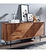 Wohnling dressoir 148x72x40 cm massief sheeshamhout / metalen dressoir | ladekast met drie deuren | Dressoirkast hout modern | Staande kast woonkamer
