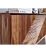 Wohnling dressoir 148x72x40 cm massief sheeshamhout / metalen dressoir | ladekast met drie deuren | Dressoirkast hout modern | Staande kast woonkamer