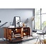 Wohnling dressoir 148x72x40 cm massief sheeshamhout / metalen dressoir | ladekast met drie deuren | Dressoirkast hout modern | Staande kast woonkamer