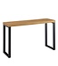 Wohnling Console Tafel Eiken Decor / Zwart 120x39x75,5 cm Haltafel | Opbergtafel Ingang Tafel | Entreetafel Kaptafel Bureau Tafel Klein
