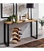 Wohnling Console Tafel Eiken Decor / Zwart 120x39x75,5 cm Haltafel | Opbergtafel Ingang Tafel | Entreetafel Kaptafel Bureau Tafel Klein