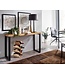 Wohnling Console Tafel Eiken Decor / Zwart 120x39x75,5 cm Haltafel | Opbergtafel Ingang Tafel | Entreetafel Kaptafel Bureau Tafel Klein