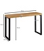 Wohnling Console Tafel Eiken Decor / Zwart 120x39x75,5 cm Haltafel | Opbergtafel Ingang Tafel | Entreetafel Kaptafel Bureau Tafel Klein