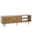Wohnling lowboard hout eiken decor 160x51x40 cm TV-dressoir met 2 deuren | Design TV meubel hoog | TV meubel TV meubel modern | TV dressoir woonkamer