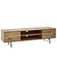 Wohnling lowboard hout eiken decor 160x45x40 cm TV-dressoir met 2 deuren | Design TV meubel hoog | TV meubel TV meubel modern | TV dressoir woonkamer