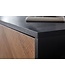 Wohnling HiFi Lowboard Hout Zwart / Eiken Decor TV-Dressoir 163x45x40 cm | TV-Meubel met 2 Deuren | TV-Tafel TV-Bord Woonkamer Modern
